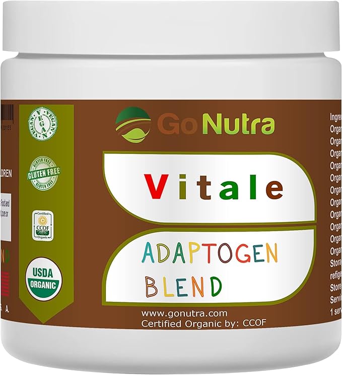 Go Nutra Adaptogen Blend Organic Superfood Smoothie Powder | Adaptogen Supplement with Maca, Ashwagandha, Rhodiola, Ginseng, Mushrooms & More | Superfood Blend Adaptogens Smoothie Booster Powder 8oz