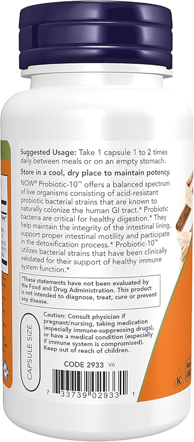 Now Foods Probiotic-10 25 Billion, 100 Count (Pack of 2)