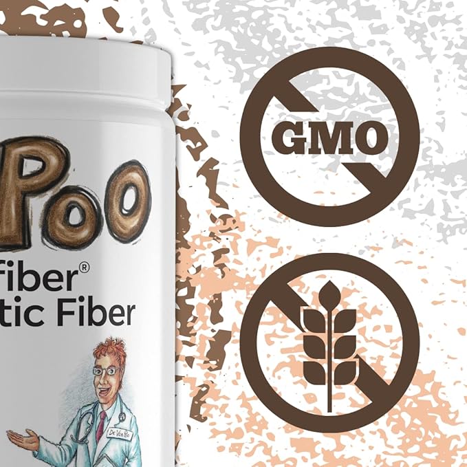 Dr. Poo All-Natural Prebiotic Fiber Supplement | Fiber for the Whole Family | Gentle and Simple Ingredients to Improve Gut Health | Gluten Free, Vegan,Tasteless, Non-GMO, Low-FODMAP (30 Servings)