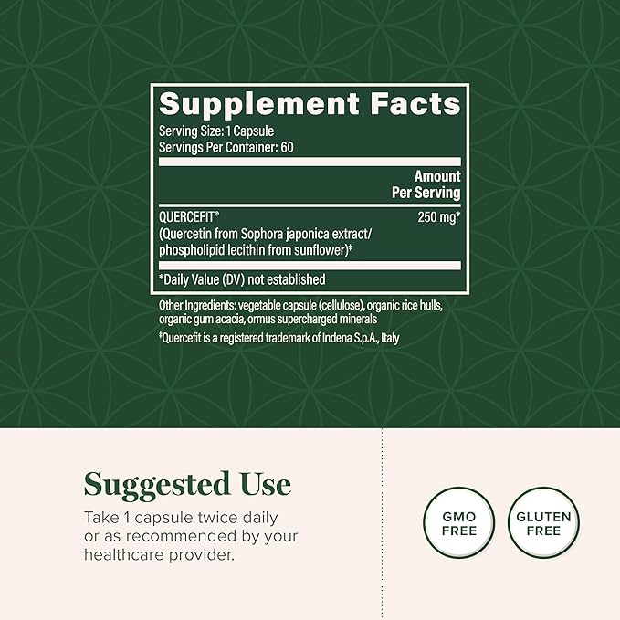 Global Healing Center - Quercetin and Zinc Kit - Immune System Support, Response to Ocassional Allergies, Hormone Balance