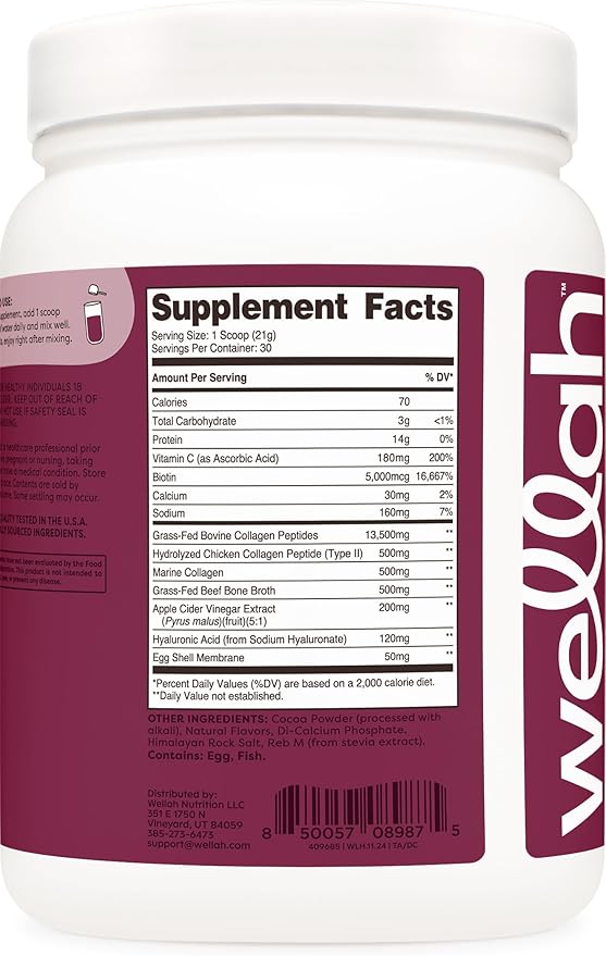 The Afterglow Multi Collagen Protein + Beauty (Dark Chocolate Flavored) 30 Servings