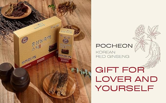 POCHEON KOREAN RED GINSENG Extract Stick, 30% Ginseng Extract, Single Serving Packs - 30 Sticks (10ml x 30), Natural Immune Support