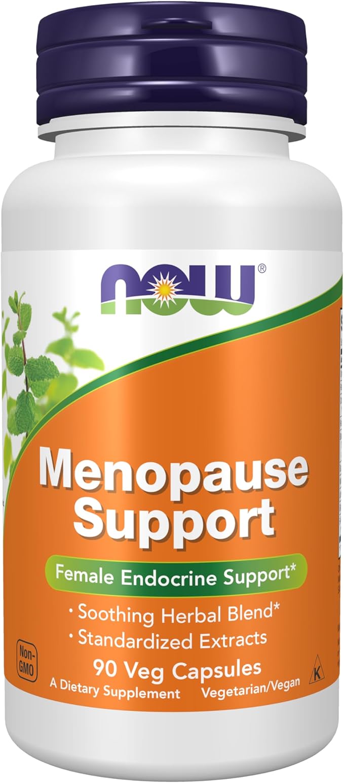 NOW Foods Supplements, Menopause Support, Blend Includes Standardized Herbal Extracts and Other Nutrients, 90 Veg Capsules