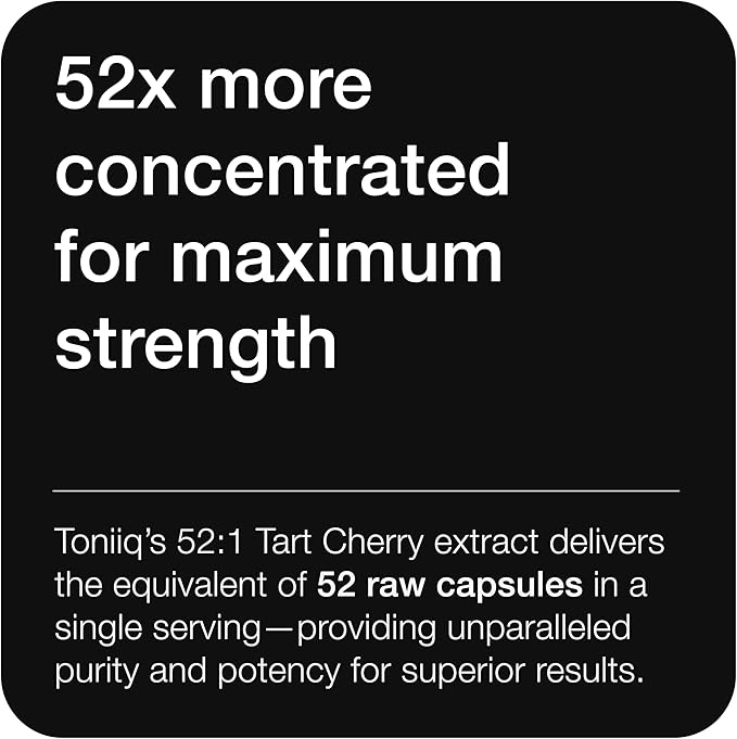 Tart Cherry Capsules - Ultra High Potency 52:1 Extract - Highly Concentrated - Third-Party Lab Tested for Purity & Quality - 120 Capsules