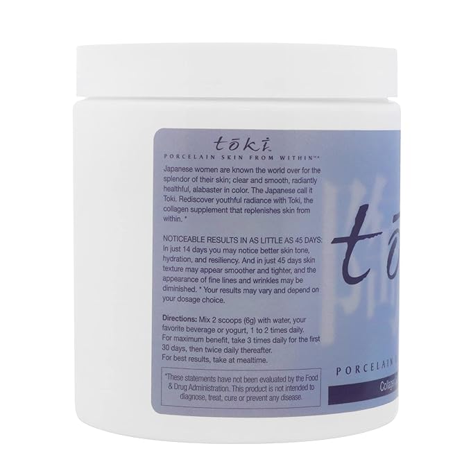 Lane Innovative - Toki Powder, Collagen Supplement for Skin, Collagen Peptides for Anti-Aging, Anti-Wrinkle Formula, Helps Reduce Age Spots, Peptides for Youthful Skin (30 Servings)