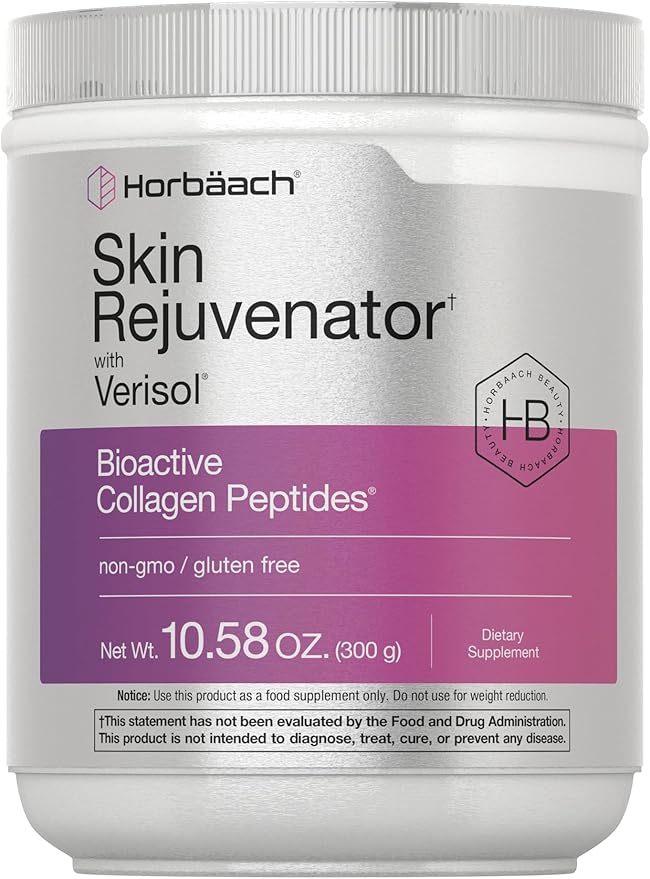 Horbäach Skin Rejuvenator with Verisol 10.58 oz | Bioactive Collagen Peptide Powder | Types I and III | Non GMO, Gluten Free Supplement