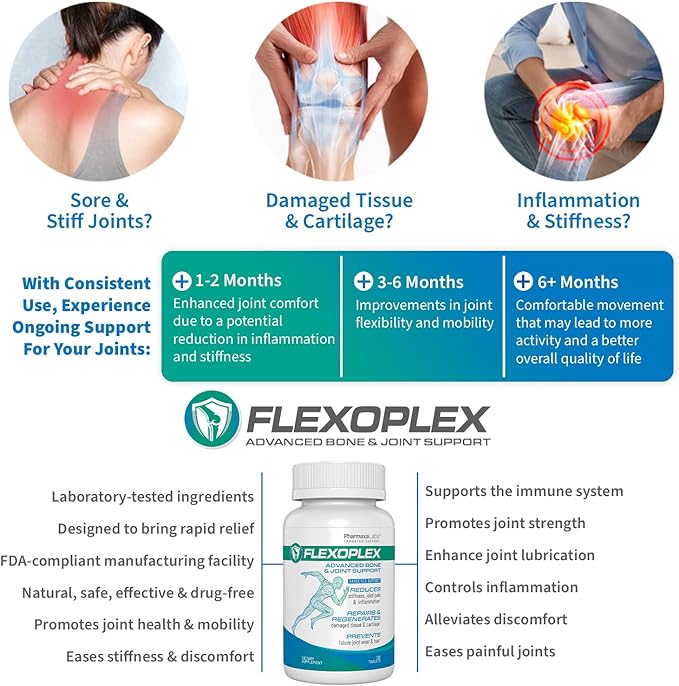 Advanced Bone & Joint Support Supplement | Promotes Healthy Joint Function & Relief from Joint Discomfort | Enhance Cartilage Flexibility & Range of Motion - 120 Count (Pack of 3)