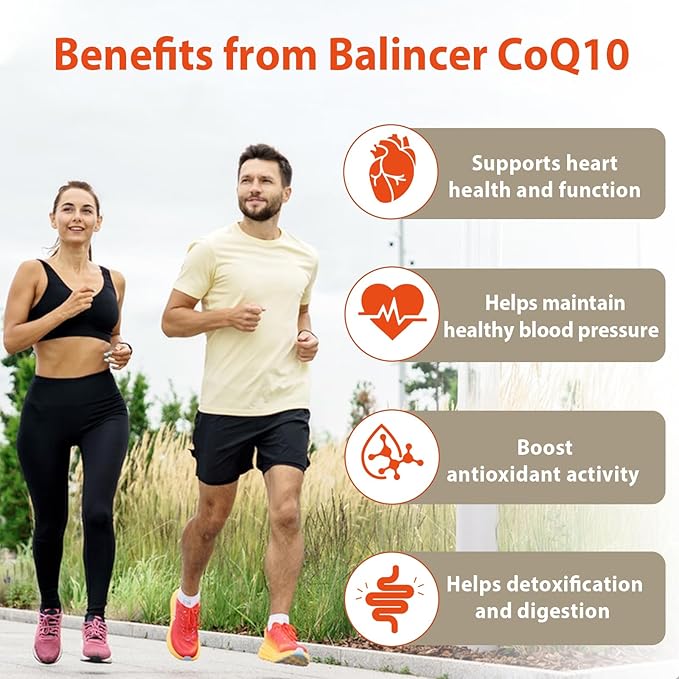 CoQ10 400mg 3 Times Absorption Coenzyme Q10 Powerful-Antioxidant Supplement with Organic Dandelion Root & Black Pepper, Support Heart Health & Energy Production, 60 Veggie Capsules