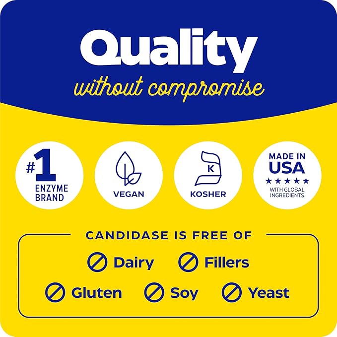 Enzymedica, Candidase, Digestive Enzymes for Gentle Cleansing Support, Gut Health & Digestion, 84 Count