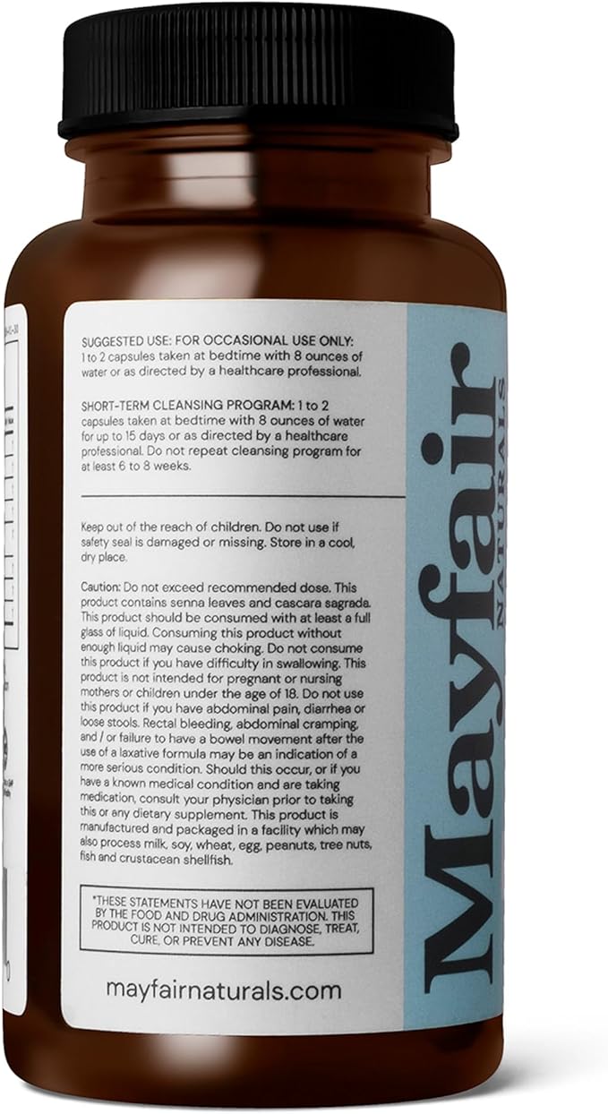 15 Day Cleanse Colon Detox, Dietary Supplement, 30 Capsules, Natural Laxative for Constipation and Digestive Health Supplement