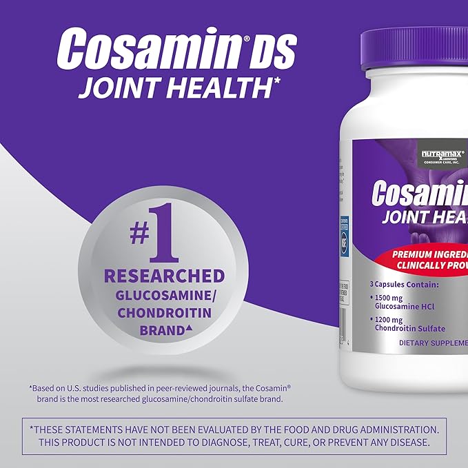 Nutramax Cosamin® DS Joint Health Supplement with Glucosamine & Chondroitin for Men’s & Women's Joint Health, 108 Capsules