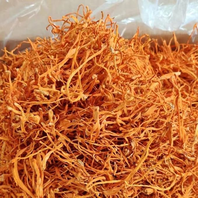 Cordyceps Flower Plum Flower Cordyceps Cordyceps Dried Flowers Cordyceps Mushroom Militaris/Chong Cao Hua/Cordyceps Herbal (250grams)