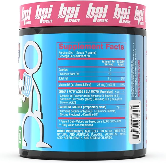 BPI Sports CLA + Carnitine – Conjugated Linoleic Acid – Performance, Lean Muscle – Caffeine Free – For Men & Women –Watermelon Freeze – 50 servings – 12.34 oz