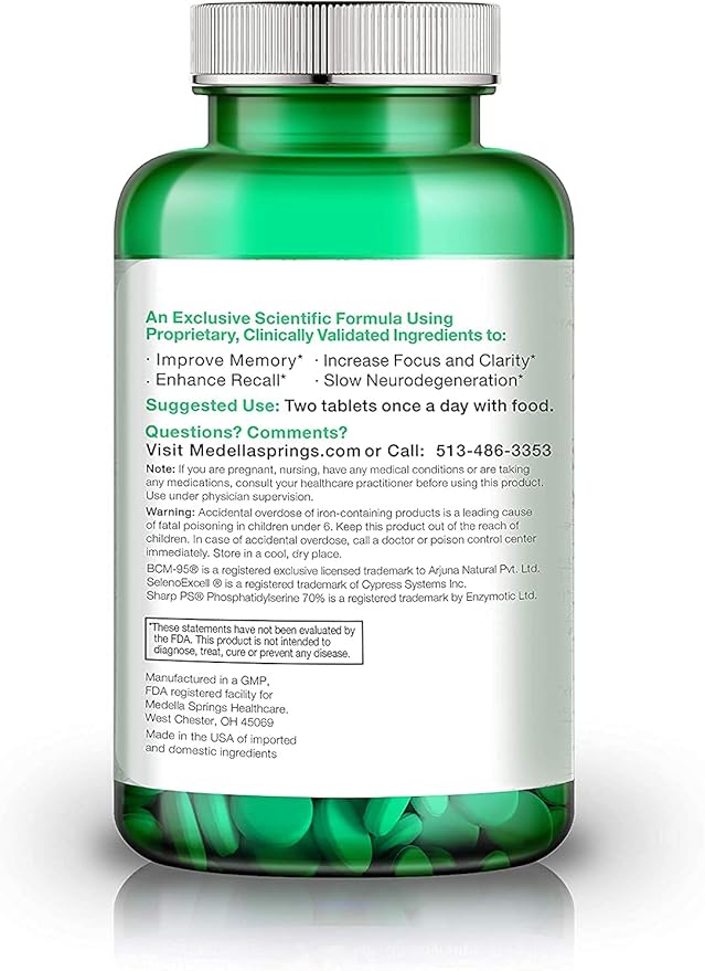 2-Pack Brain Booster Supplement for Focus, Memory, Clarity, Energy & Mood - 100% Drug-Free & Clinically Tested Brain Supplement – One of The Best Brain Focus and Memory Supplements w/VIT D3
