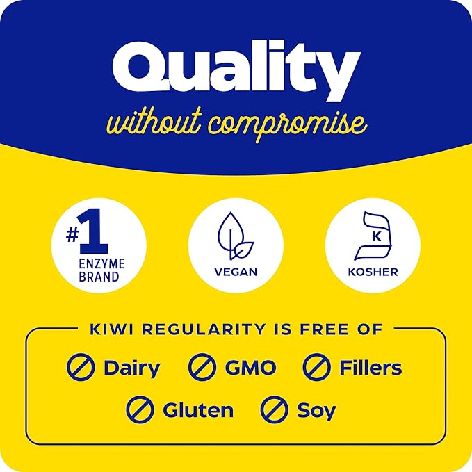Enzymedica, Kiwi Regularity, Supports Regular Bowel Movements, Relieves Occasional Constipation, Gas & Bloating, 30 Count