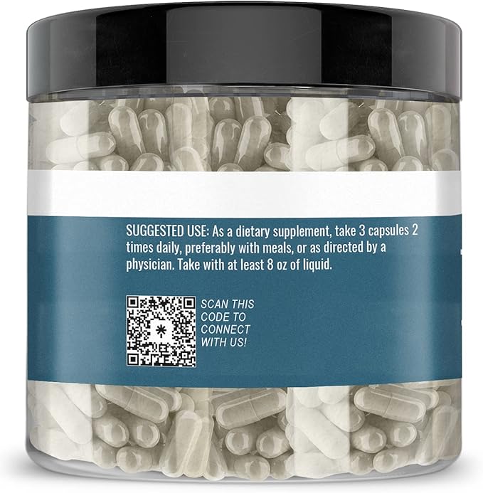 Earthborn Elements Psyllium Husk 200 Capsules, Pure & Undiluted, No Additives