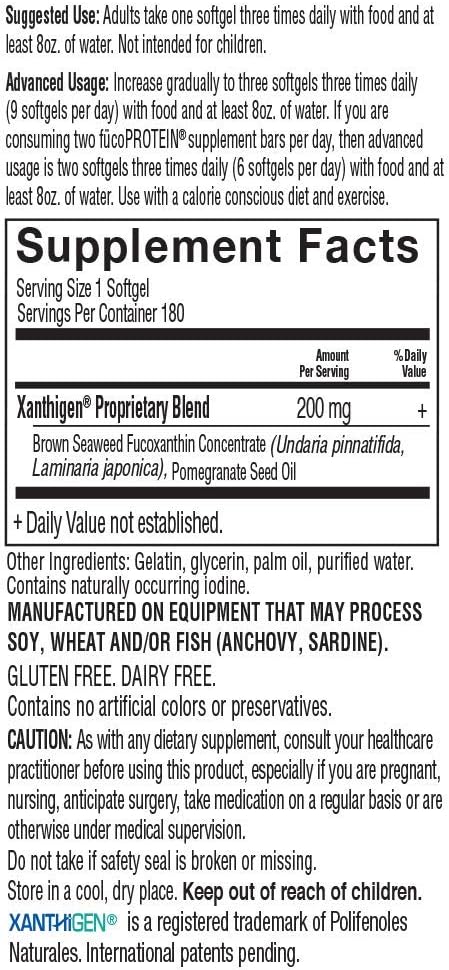 Garden of Life Fucoxanthin Supplements - FucoThin Diet Pill for Weight Loss, 180 Count