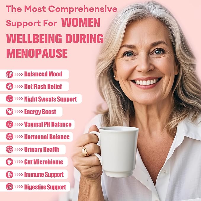 Complete Menopause Supplements for Women, 40-in-1 Hormone Balance for Women Night Sweats Relief, Hot Flashes, w/Black Cohosh, Probiotics, DIM, Vitex, Dong Quai, Red Clover, 120 Capsules