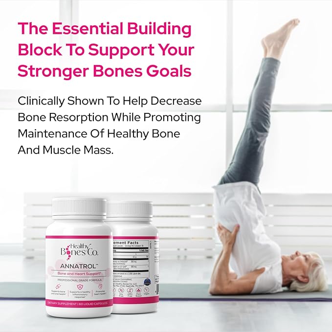 Annatrol Bone Support, Annatto Tocotrienols & Geranylgeraniol (GG) Vitamin E Supplement, with 300mg Tocotrienols Vitamin E (DeltaGold Delta + Gamma) & 300mg GG-Gold to Help Promote Bone & Heart Health