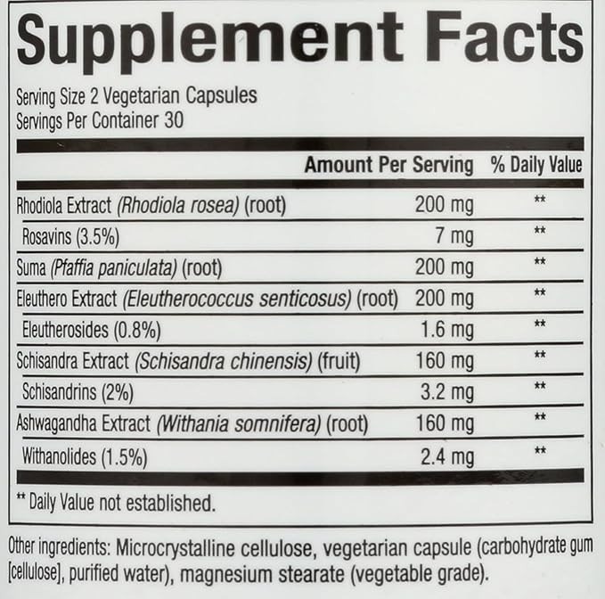 WomenSense AdrenaSense by Natural Factors, AdrenaSense, Herbal Supplement for Adrenal Support and Stress Relief, Vegan, Non-GMO, 60 Capsules