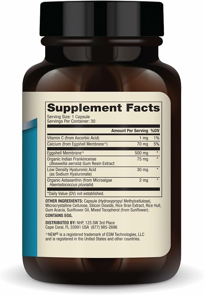 Dr. Mercola Joint Formula - Supports Joint Comfort & Mobility - from Natural Eggshell Membrane - Non-GMO & Gluten-Free - 30 Capsules (30 Servings)