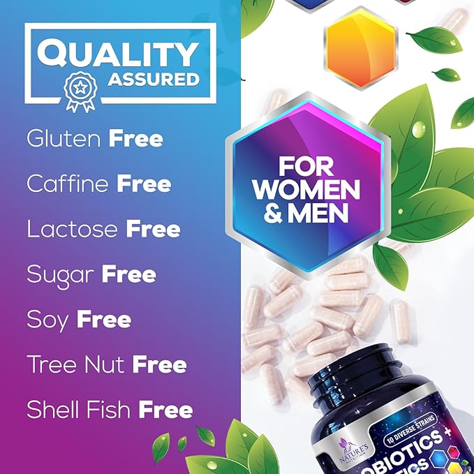 Daily Probiotic for Women & Men 60 Billion CFU 10 Strains Supplement Lactobacillus Probiotics - Digestive Gut & Immune Health Support - Supports Occasional Constipation, Gas & Bloating - 120 Capsules