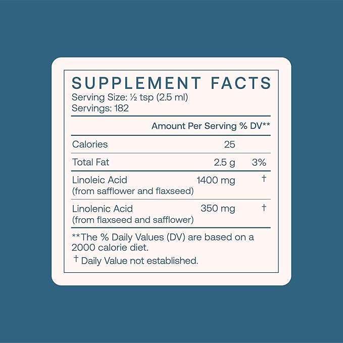 BodyBio Balance Oil - Essential Fatty Acids Omega 3 & 6 - Cold Pressed, Vegan, Organic Safflower and Flax Seed Oil Blend for Brain & Mood Support and Cellular Health, 16 oz