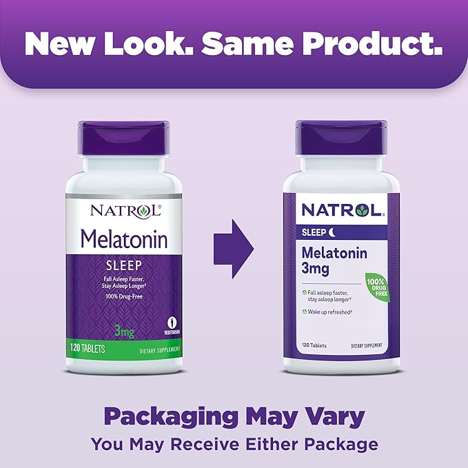 Natrol Melatonin 3 mg, Dietary Supplement for Restful Sleep, Sleep Supplements for Adults, 120 Melatonin Tablets, 120 Day Supply