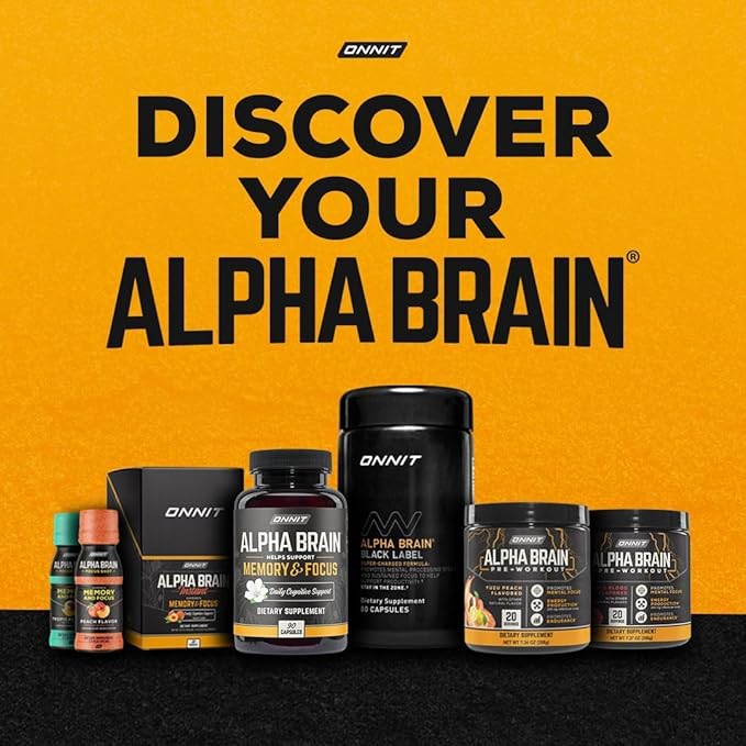 ONNIT Alpha Brain (120ct) - Over 1 Million Bottles Sold - Premium Nootropic Brain Supplement - Focus, Concentration & Memory - Alpha GPC, L Theanine & Bacopa Monnieri
