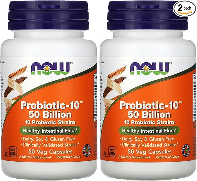 Probiotic10 50 Billion - Now Foods - 50 - VegCap -(Pack of 2)