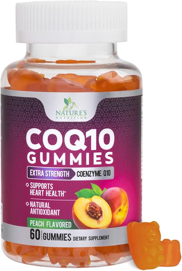 CoQ10 100mg Gummies - Coenzyme Q10 Supplement, CoQ10 Gummies Antioxidant for Heart Health Support & Energy Production, High Absorption Coenzyme Q10 Gummy Supplements - 60 Count Coenzyme Q10 Vitamins