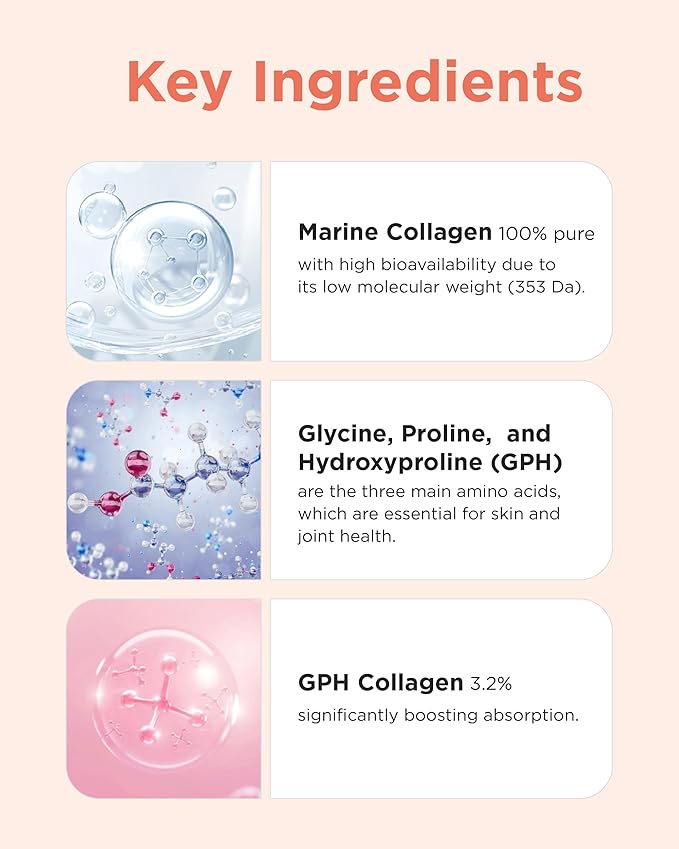 K-Nutra Original Collagen Tripeptide | 200g (7.05oz) | 100% Pure Freshwater Collagen Powder | 200X Absorption GPH | Helps Support Skin Hydration, Hair & Nail Health