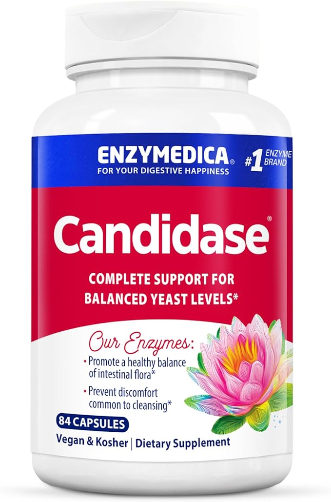 Enzymedica, Candidase, Digestive Enzymes for Gentle Cleansing Support, Gut Health & Digestion, 84 Count