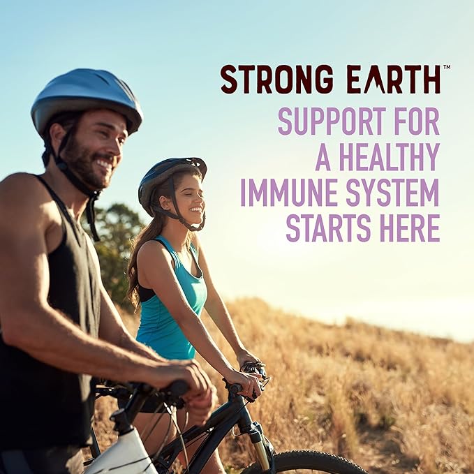 YUM-V'S Strong Earth by YumV's Immune Shield with Sambucus Elderberry Gummies for Adults - Black Elderberry with Vitamin C and Zinc - Berry Flavored Immune Support Gummies (60 Count (Pack of 1))
