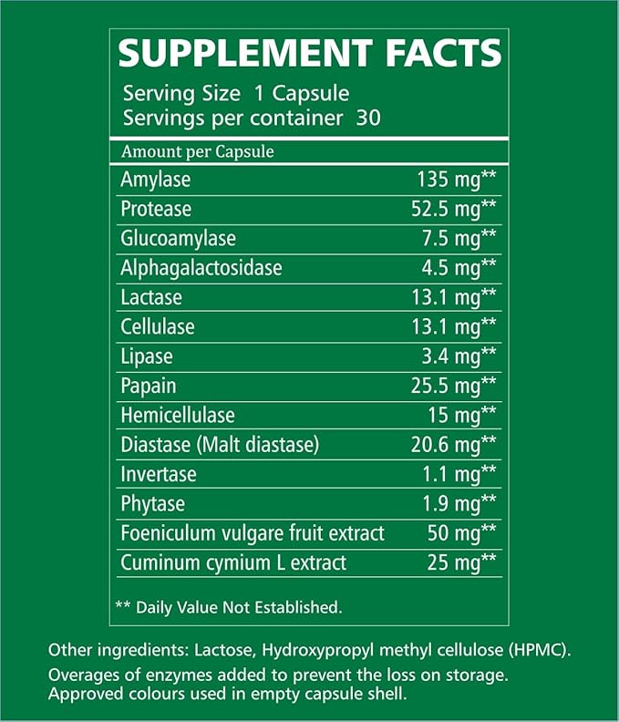 PANKRASE | Physician Trusted 12 Digestive Enzymes for Gas, Bloating, May Help in Digestion of Various Foods & Uptake of Vital nutrients | Hi-Tech Processing to Preserve Enzymes Action