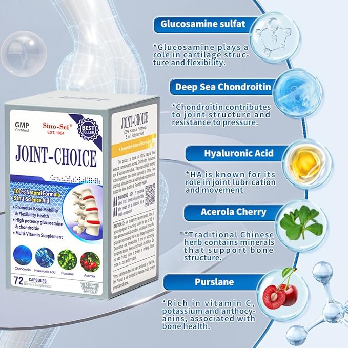 Joint Choice, Joint Support Supplement, Mobility & Flexibility,Natural Formula, 72 Caps (1 Bottle)
