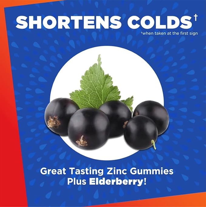 Zicam Cold Remedy Zinc Medicated Fruit Drops, Elderberry, 25 Count (Pack of 2)