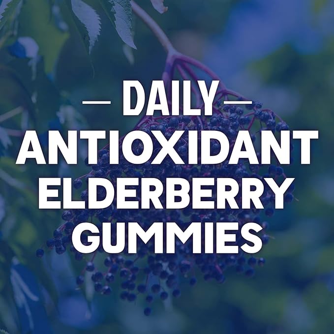Immune Support Gummies - Sambucus Elderberry Gummy with Elder Berry Extract, Zinc & Vitamin C, Natural Vegan Immune Support Supplement for Adults & Children, Gummy Elderberry Vitamins - 60 Gummies