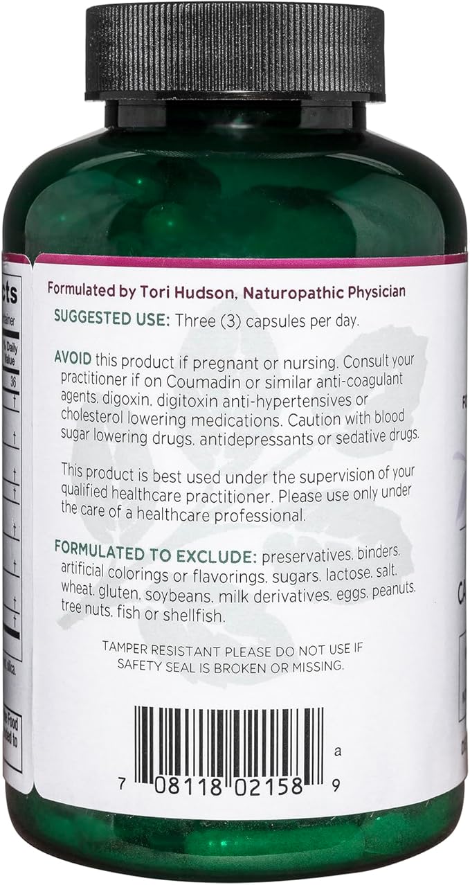 Vitanica VasoBlend - Heart Health Supplement with Folic Acid, Magnesium, CoQ10 & Terminalia Arjuna Bark - Heart Health Supplement - Lady - 180 Vegan Caps