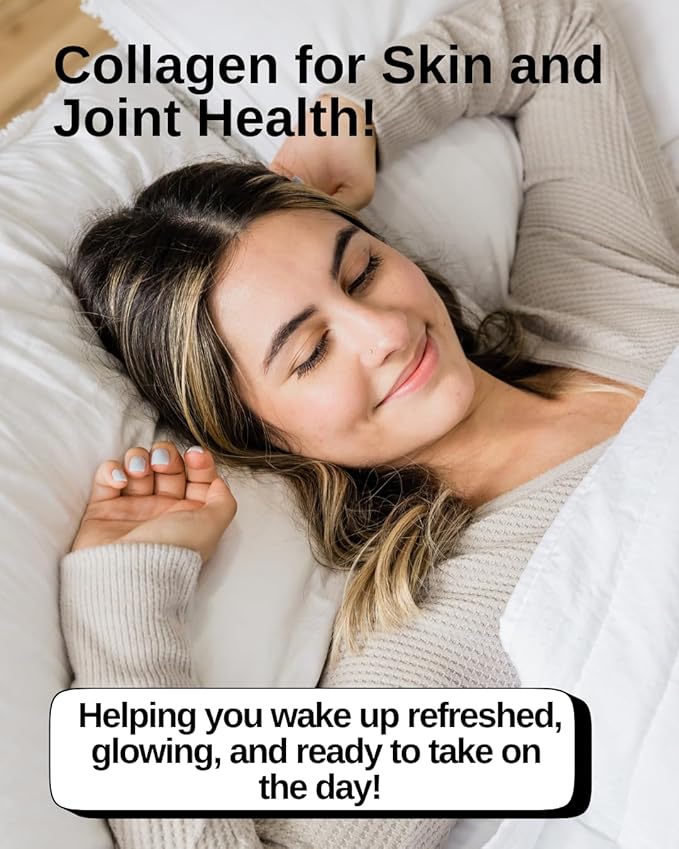 Windmill Natural Vitamins Collagen Sleep Support, with Melatonin, Chamomile, Lemon Balm, Supports Hair, Skin and Nails, Type I & III Grass Fed Collagen, Sleep Support, Blue Raspberry Flavor