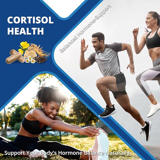 18-in-1 Cortisol Supplements for Women & Men, Cortisol Reducer Detox Manager with Magnesium, Ashwagandha, L-Theanine, Phosphatidylserine for Mood, Sleep, Focus Support, 120 Capsules