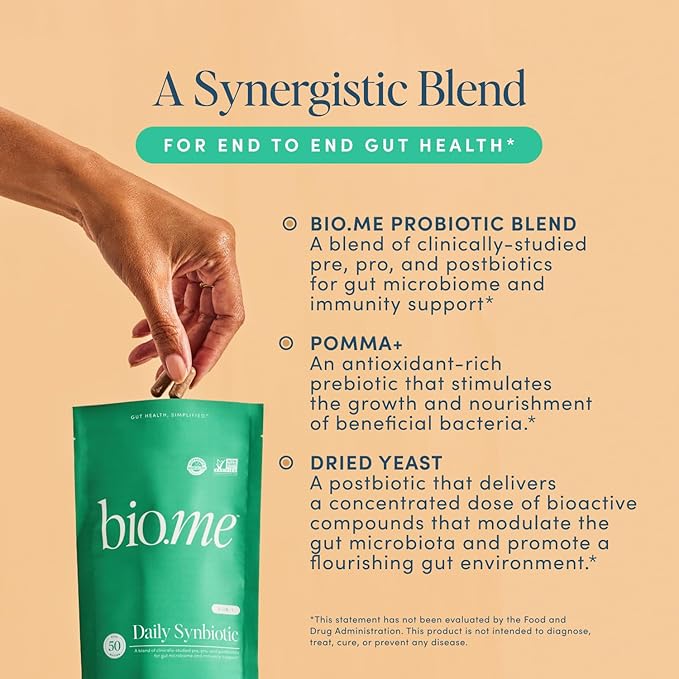 Synbiotic - 3-in-1 Prebiotics and Probiotics for Digestive Health & Immune Support, Men & Womens Probiotics and Prebiotics - Non-GMO Pre Pro Post Biotics for Women & Men - Vegan - 60 Capsules