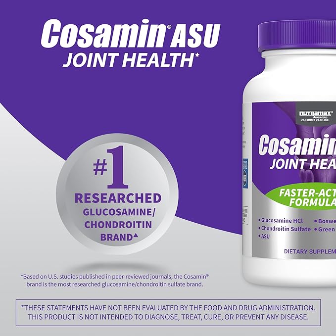 Nutramax Cosamin® ASU Joint Health Supplement with Glucosamine, Chondroitin & ASU for Men’s & Women's Joint Health, 230 Capsules