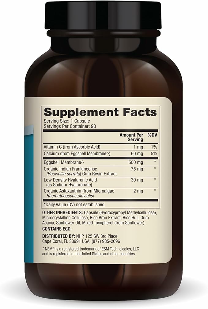 Dr. Mercola Joint Formula - Supports Joint Comfort & Mobility - from Natural Eggshell Membrane - Non-GMO & Gluten-Free - 90 Capsules (90 Servings)