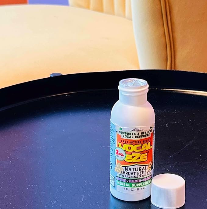 Vocal Eze 2oz. Sipper or Refill for Throat Spray | Relieve Sore, Hoarse, Fatigue, Dryness | Herbal and Natural Ingredients (No Sprayer)