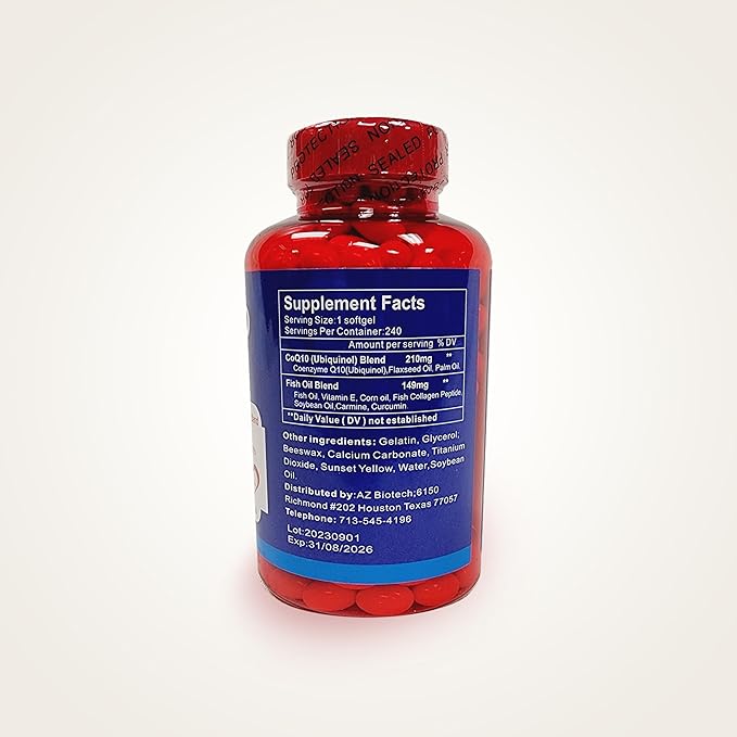 Qunol CoQ10 210mg Softgels, Qunol Ultra CoQ10 210mg, Antioxidant for Heart Health & Energy Production, Coenzyme Q10 Vitamins and Supplements, 120 Days Supply, 240 Count