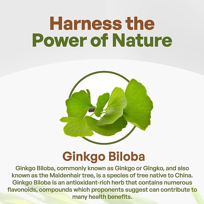 Go Nutra Ginkgo Biloba Extract Powder 10:1 Extra Strength Ginkgo Leaf | 8 oz. Pure Non-GMO