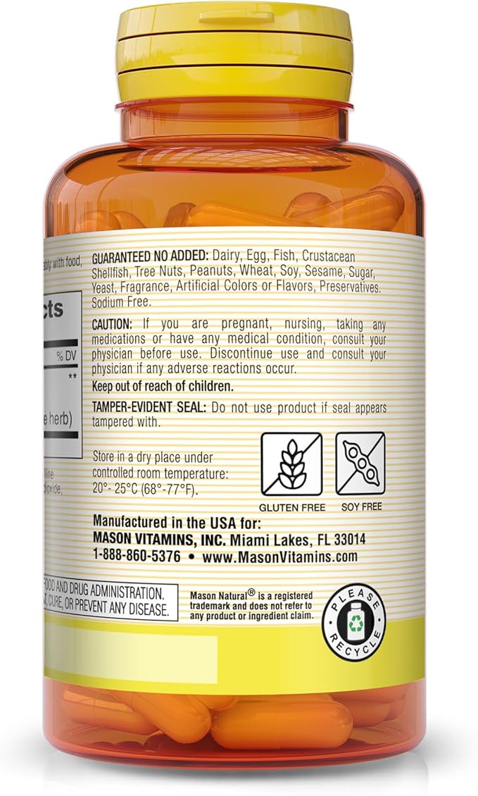 Mason Vitamins Ginkgo Biloba Capsules, 180 Count