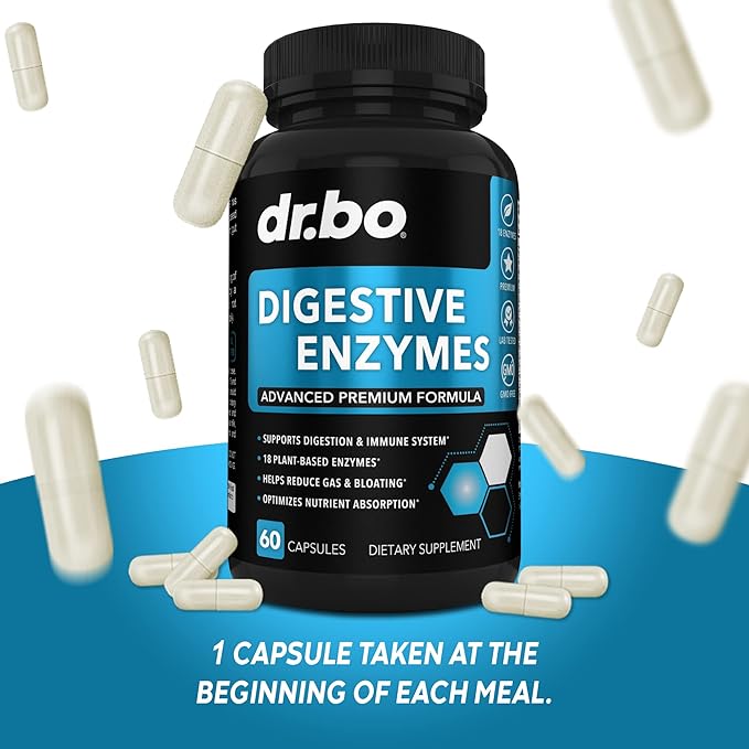 Digestive Enzymes Supplements Plant Based - Pancreatic & Proteolytic Super Digestion Enzyme Supplement Pills Aid for Bloating Relief for Women & Men - Lipase, Amylase, Bromelain, Protease & Cellulase