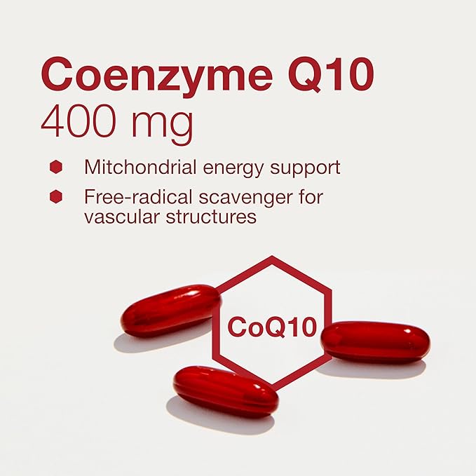 PROTOCOL FOR LIFE BALANCE CoQ10 400mg - with Vitamin E & Soy Lecithin - CoQ10 Supplement - Halal & Egg Free - 60 Softgels